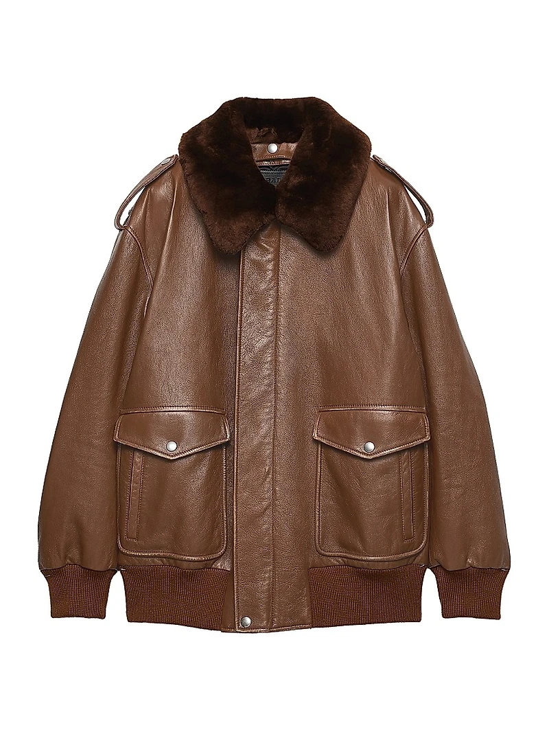 Nappa Leather Bomber Jacket