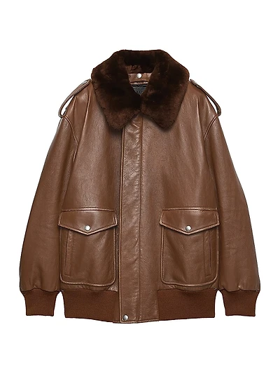 Nappa Leather Bomber Jacket