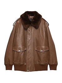 Nappa Leather Bomber Jacket
