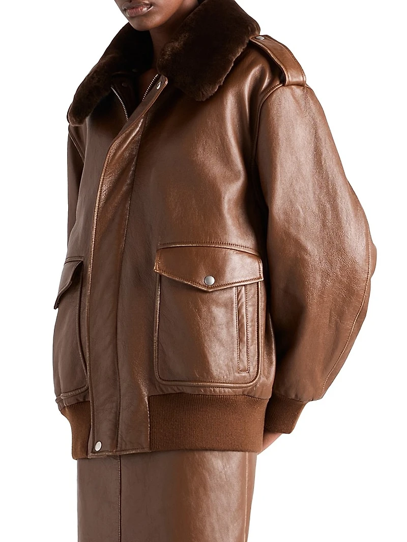 Nappa Leather Bomber Jacket