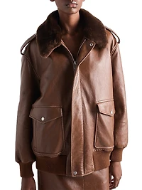 Nappa Leather Bomber Jacket