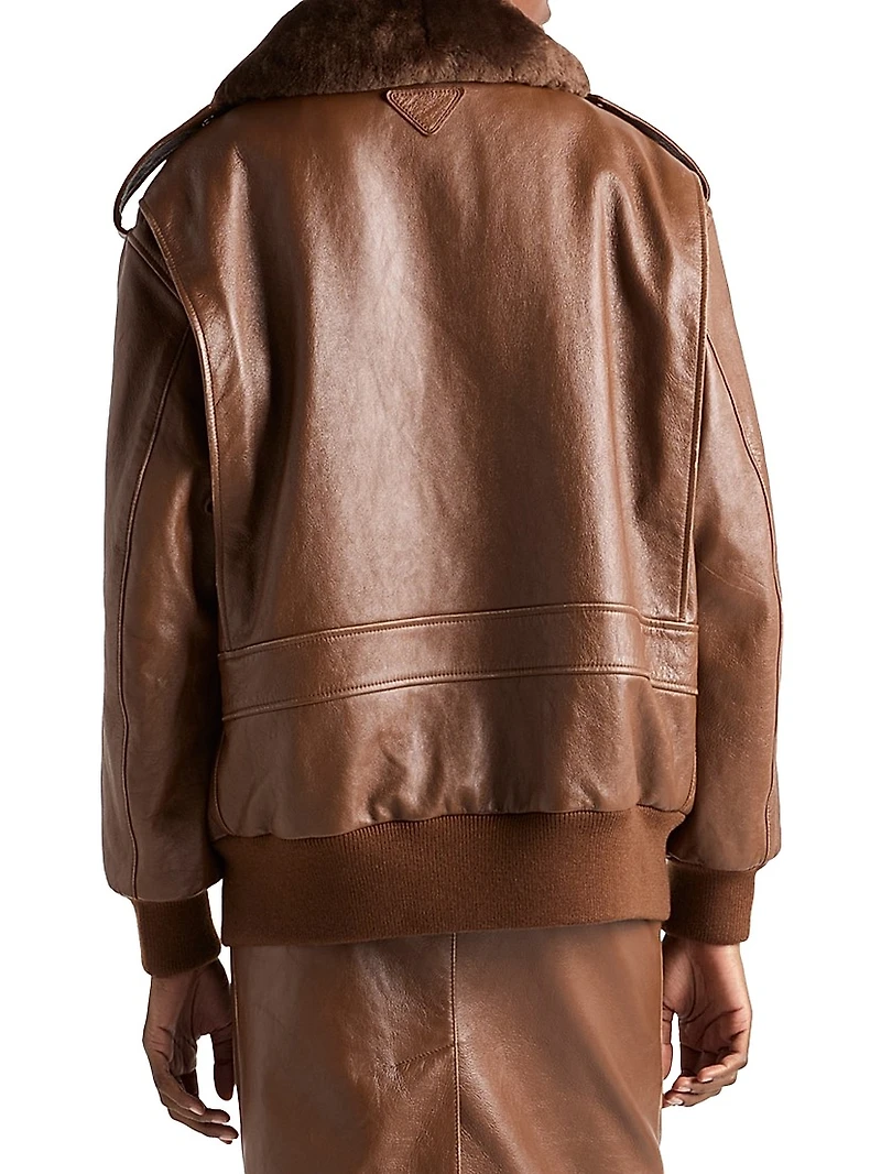 Nappa Leather Bomber Jacket