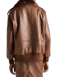 Nappa Leather Bomber Jacket