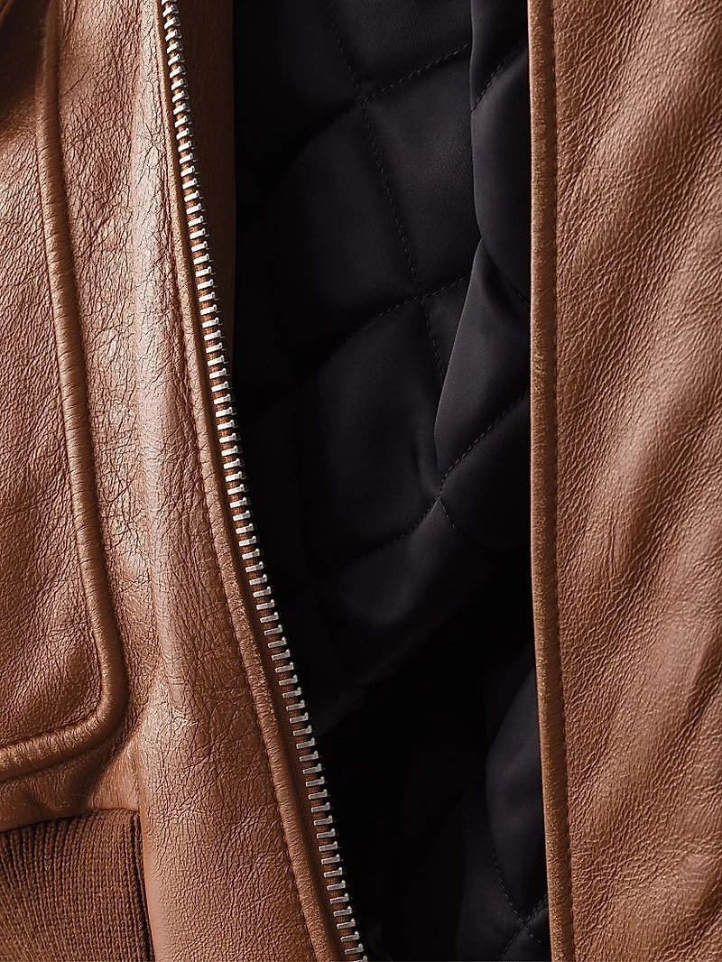 Nappa Leather Bomber Jacket