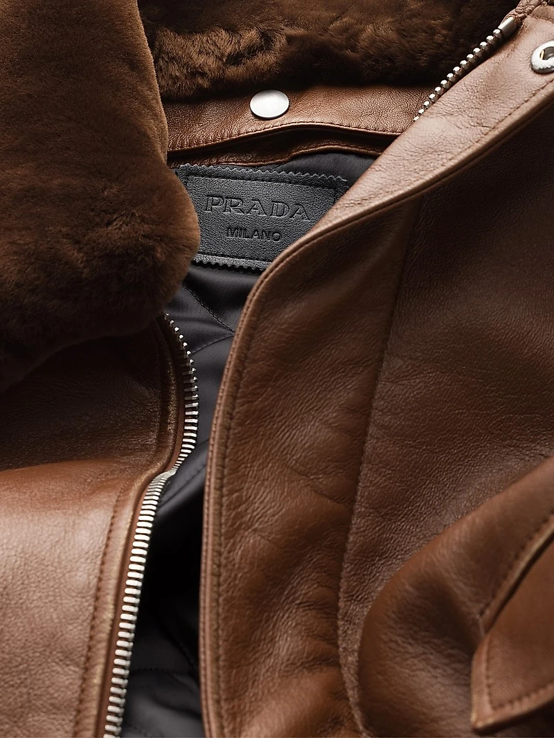 Nappa Leather Bomber Jacket