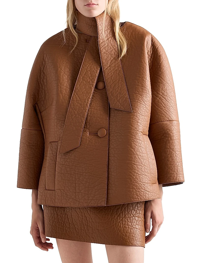 Bonded Nappa Leather Jacket