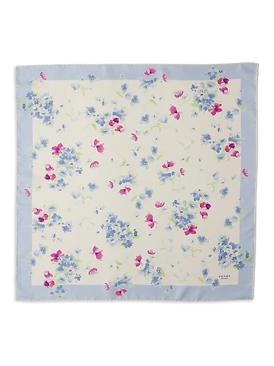 Printed Silk Twill Scarf