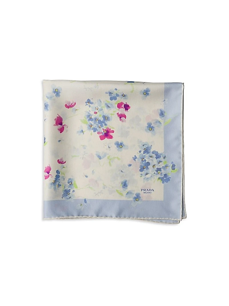 Printed Silk Twill Scarf