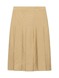 Pleated Technical Fabric Skirt