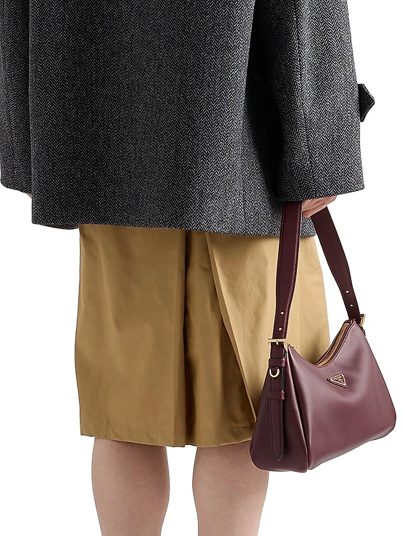 Pleated Technical Fabric Skirt