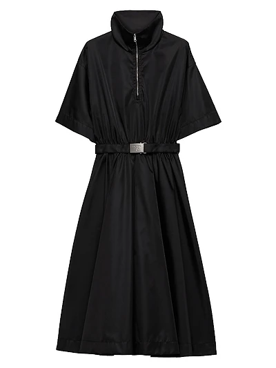 Short Sleeved Re-Nylon Midi Dress
