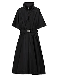 Short Sleeved Re-Nylon Midi Dress