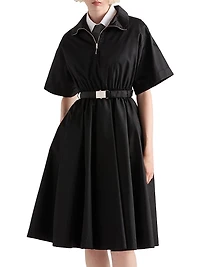 Short Sleeved Re-Nylon Midi Dress