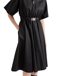 Short Sleeved Re-Nylon Midi Dress