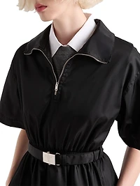 Short Sleeved Re-Nylon Midi Dress