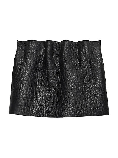 Nappa Leather Mini Skirt