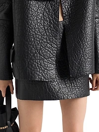 Nappa Leather Mini Skirt