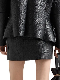 Nappa Leather Mini Skirt