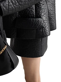 Nappa Leather Mini Skirt