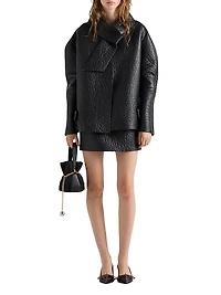 Nappa Leather Mini Skirt