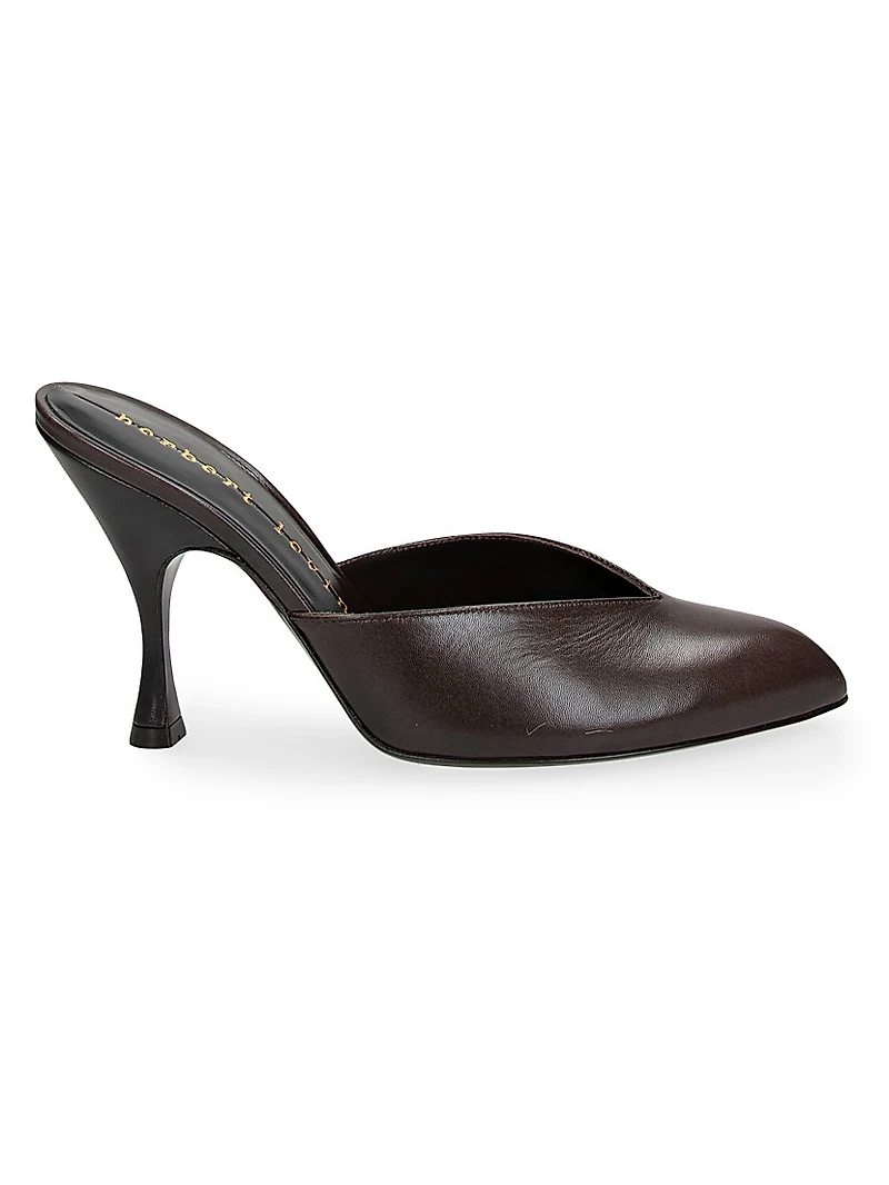 Sitting Pretty 95MM Leather Stiletto Mules
