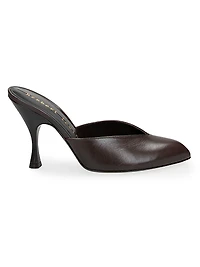 Sitting Pretty 95MM Leather Stiletto Mules