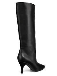 80MM Leather Knee-High Booties
