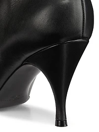 80MM Leather Knee-High Booties