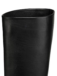 80MM Leather Knee-High Booties