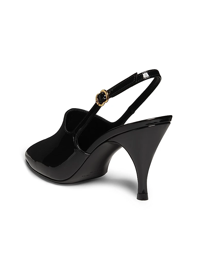 Cover-Up Patent Leather 80MM Slingbacks