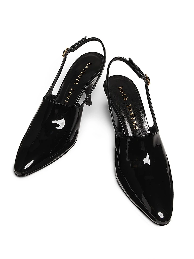 Cover-Up Patent Leather 80MM Slingbacks