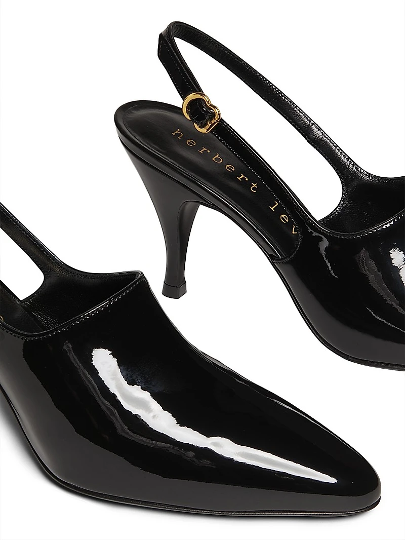 Cover-Up Patent Leather 80MM Slingbacks