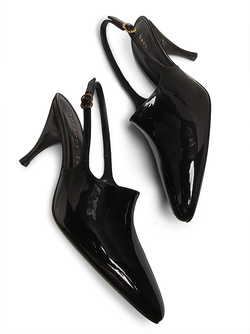 Cover-Up Patent Leather 80MM Slingbacks