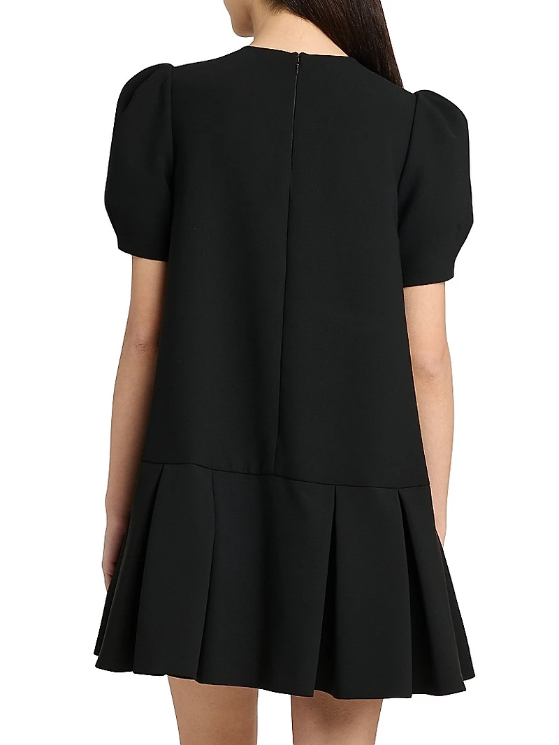 Pleated-Hem Oversized Minidress