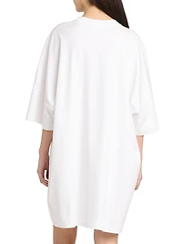 Earth Logo Cotton T-Shirt Dress