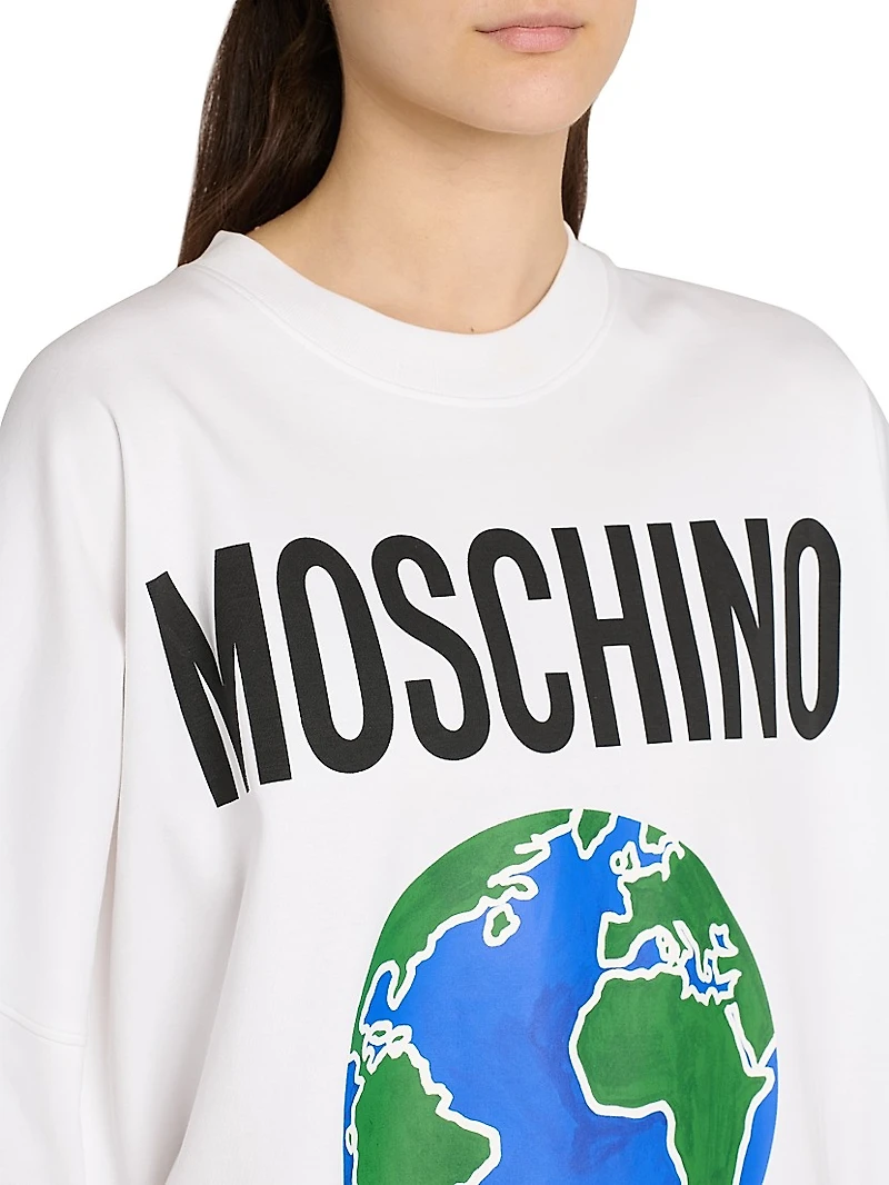 Earth Logo Cotton T-Shirt Dress