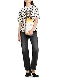 Polka Dot Bear Cotton Oversized T-Shirt