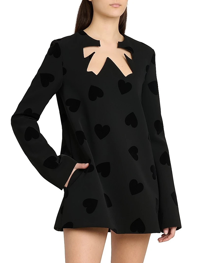 Cut-Out Bow Heart Minidress