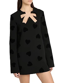 Cut-Out Bow Heart Minidress