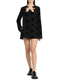 Cut-Out Bow Heart Minidress