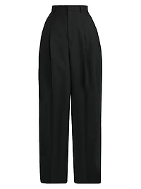 Wool Pleated Trousers