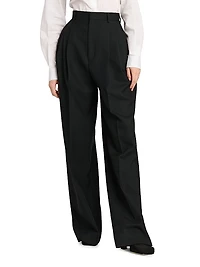 Wool Pleated Trousers