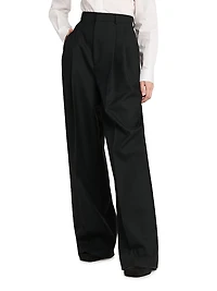 Wool Pleated Trousers