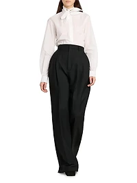 Wool Pleated Trousers