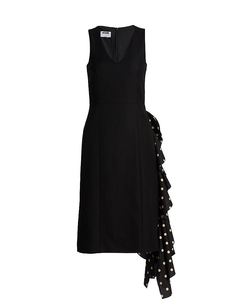 Polka Dot Ruffle Cocktail Dress