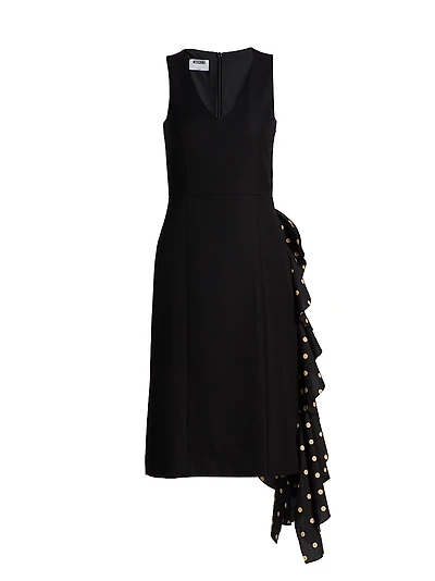 Polka Dot Ruffle Cocktail Dress