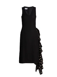 Polka Dot Ruffle Cocktail Dress