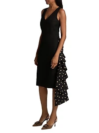 Polka Dot Ruffle Cocktail Dress