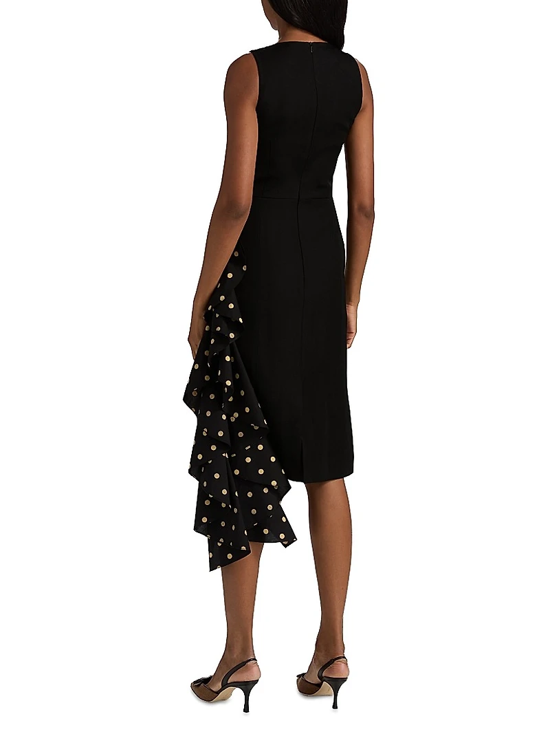 Polka Dot Ruffle Cocktail Dress