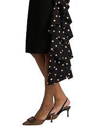 Polka Dot Ruffle Cocktail Dress